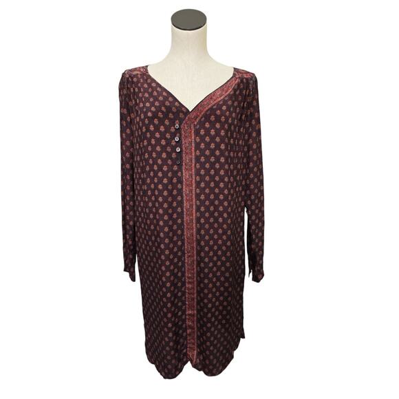 Sundance Women's‎ Boho Kurta Tunic Dress Split Sides Silky V-neck Petite XS - Picture 15 of 15